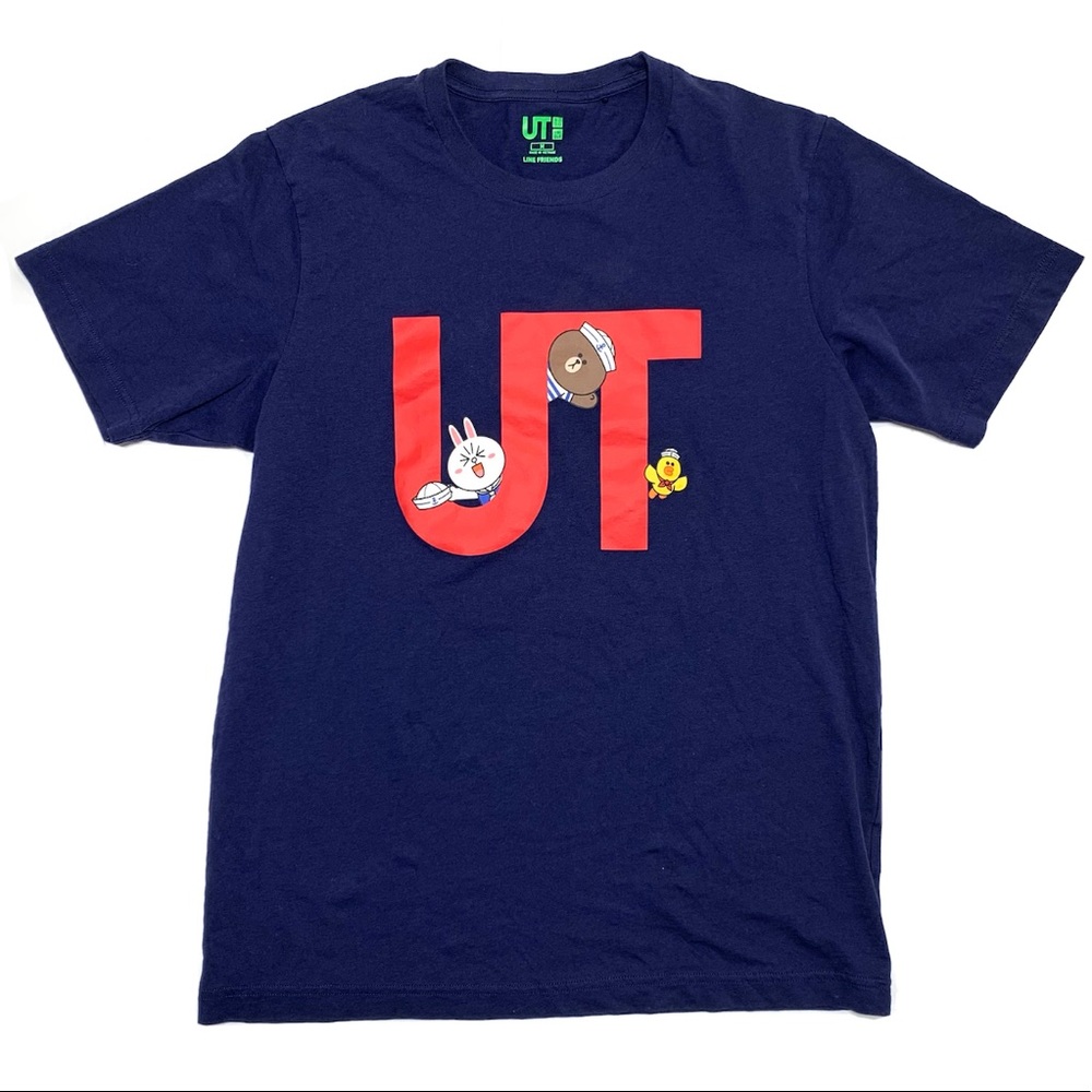 Line Friends UT Uniqlo Mens M Navy BT21 BTS